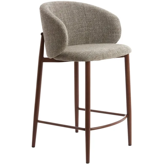 Light & Living Barkruk ALUKO - 57x55x94 cm - Donkerbruin - Set van 2