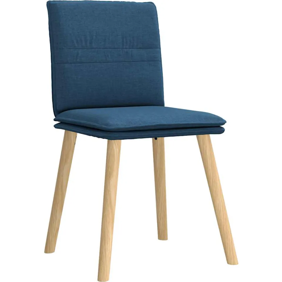 vidaXL Eetkamerstoelen 6 st stof blauw