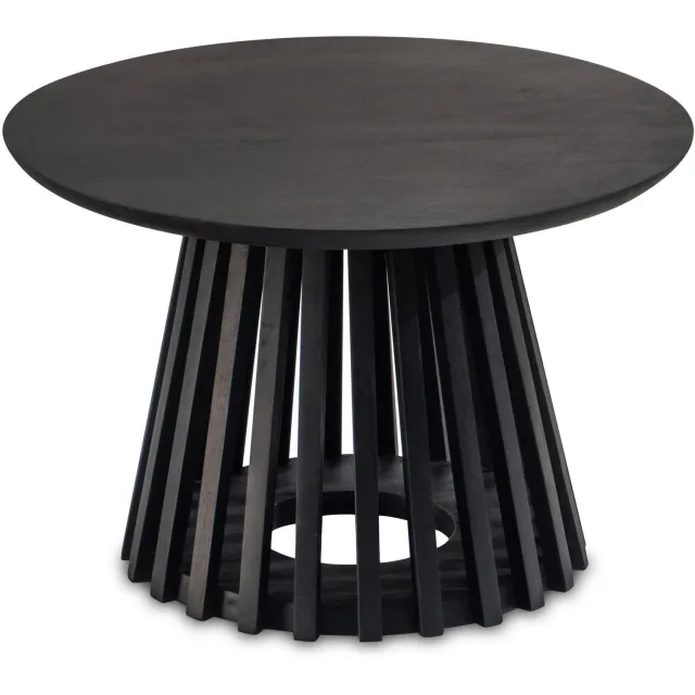 Cosmo Casa Salontafel - Massief mangohout - Zwart - 60 x 60 x 41 cm