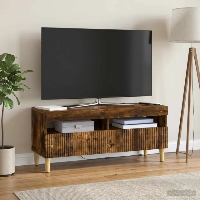 vidaXL LED tv-meubel ARNHEM 100 x 35 x 43 cm Gerookt eiken Bruin