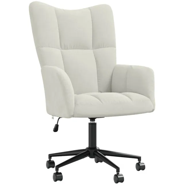 vidaXL Relaxstoel - fluweel - crèmewit