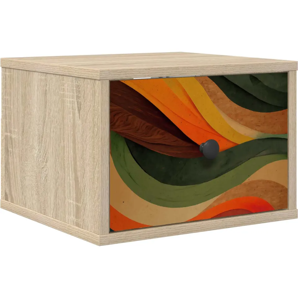 vidaXL Wandkastje BONN Sonoma Eiken 36 x 33 x 25 cm Bewerkt hout, foto 3