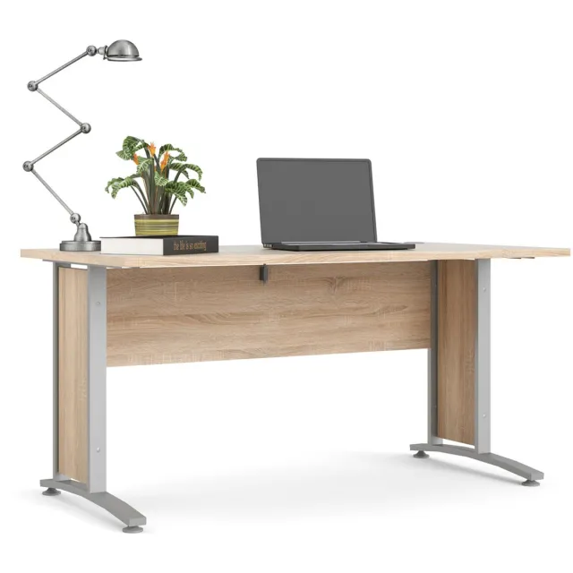 Giga Living Bureau Prima - Grijs/Naturel - 150x80x75cm