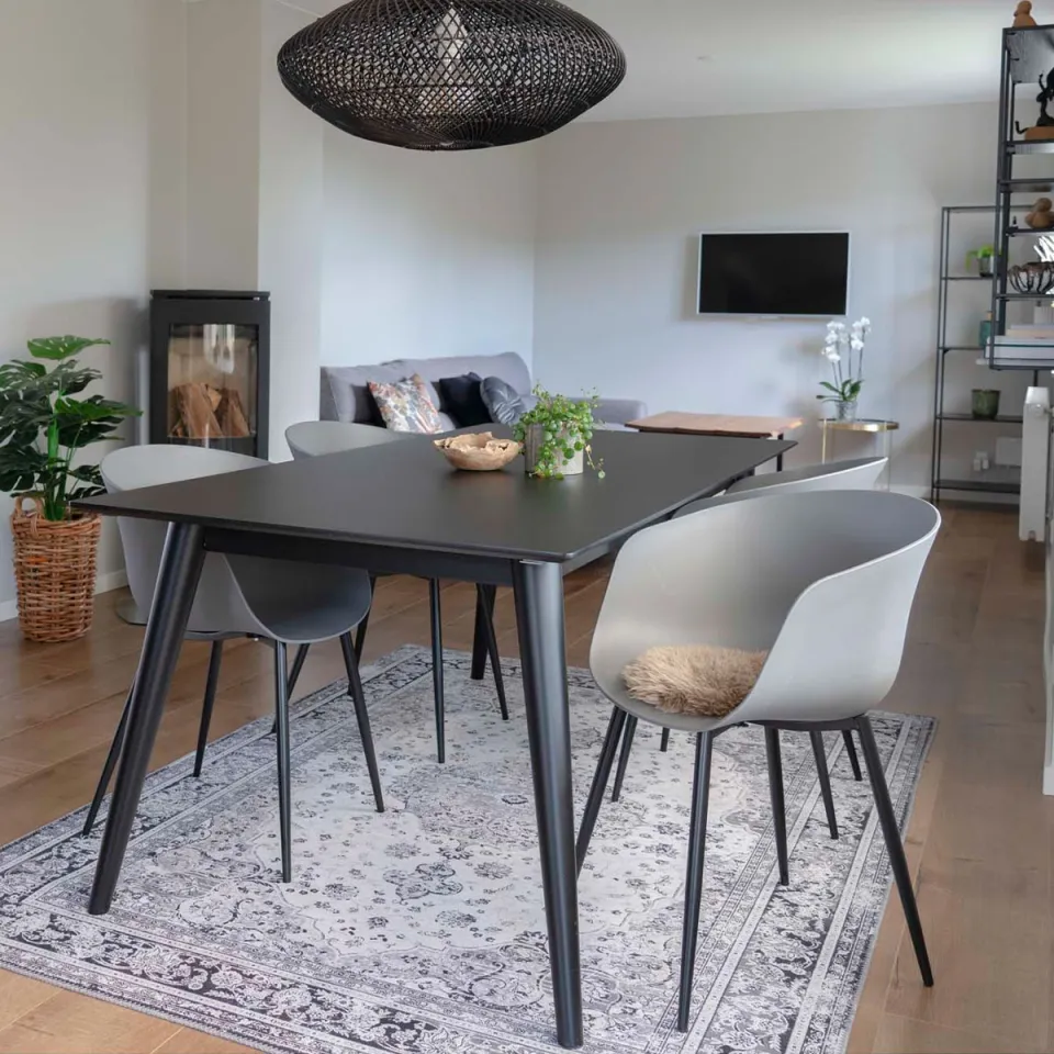 Artichok Liloe kunststof tuinstoel grijs met armleuningen, foto 4