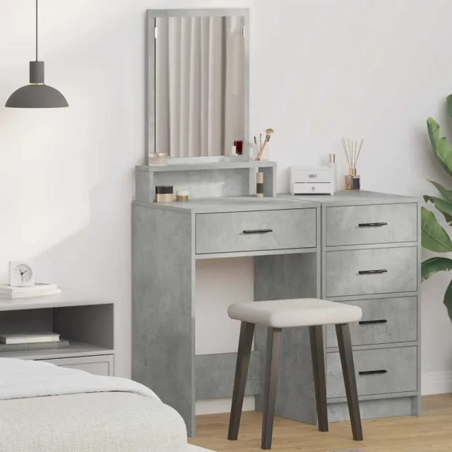 vidaXL Plafondtafel Beton Grijs 50 x 41 x 140 cm Bewerkt hout