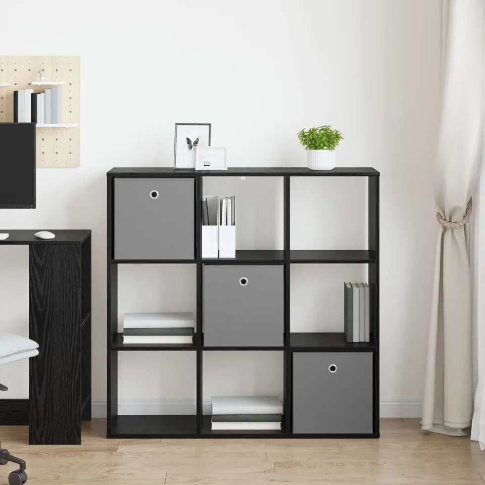 vidaXL Dressoir Zwart Eiken 102 x 31 x 99,5 cm, foto 3