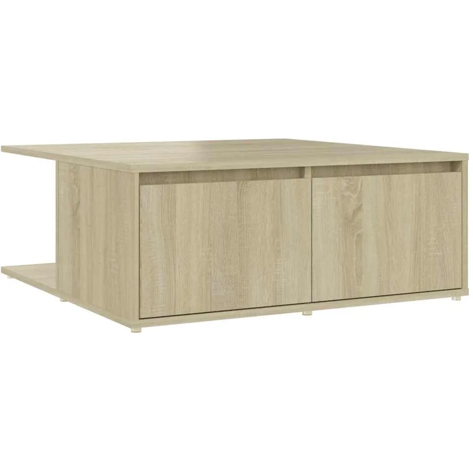 vidaXL Salontafel 80x80x31 cm bewerkt hout sonoma eikenkleurig, foto 3