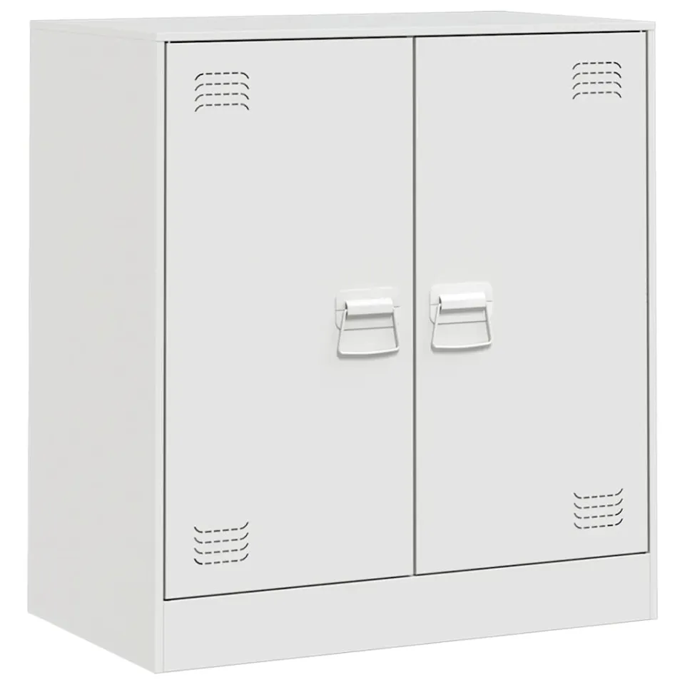 vidaXL Dressoir 67x39x73 cm staal wit