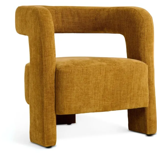 Nest of Nora Design fauteuil Noor - Scandinavisch retro design loungestoel - Geel