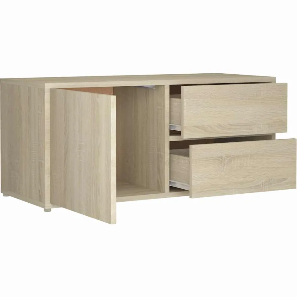 vidaXL Tv-meubel 80x34x36 cm bewerkt hout sonoma eikenkleurig, foto 4
