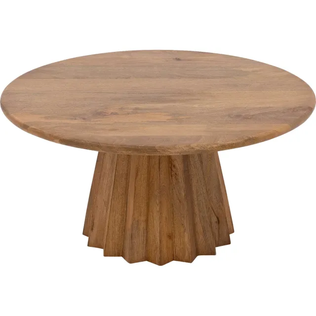 Goossens Salontafel Felicia - 80 x 40 x 80 - mango - bruin - rond mango naturel soft touch lak