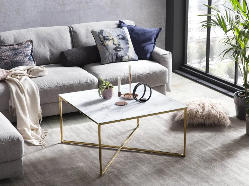 salontafel Nuray wit-goud, foto 3