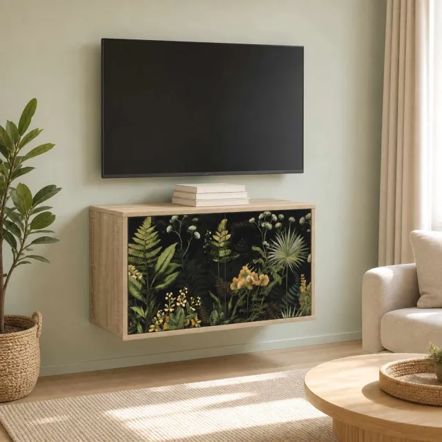 vidaXL Wandgemonteerd tv-meubel RHENEN 69 x 33 x 40 cm Sonoma Eiken Bruin