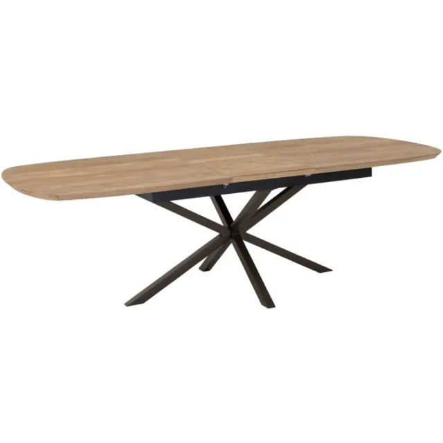 DTP Home Utopia Versa eettafel Deens ovaal teakhout naturel uitschuifbaar - 210/260 x 105 x 76 cm