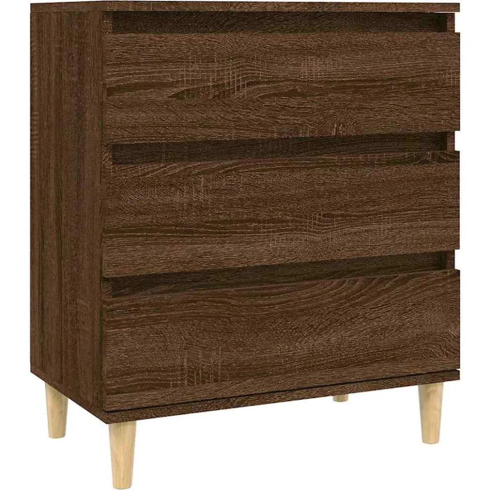 vidaXL Dressoir 60x35x70 cm bewerkt hout bruin eikenkleur