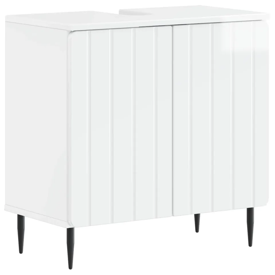vidaXL Badkamer wastafelkast ZWOLLE Hoogglans Wit 59,5 x 31,5 x 59 cm, foto 3
