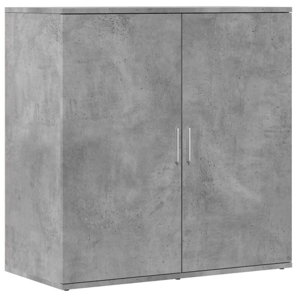 vidaXL Dressoirs 2 st 79x38x80 cm bewerkt hout betongrijs grijs, foto 4