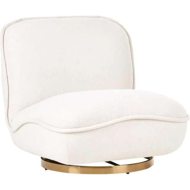 Beliani MUREN - Fauteuil - Off-white - Stof Wit