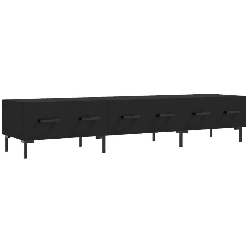 vidaXL Tv-meubel 150x36x30 cm bewerkt hout zwart, foto 3