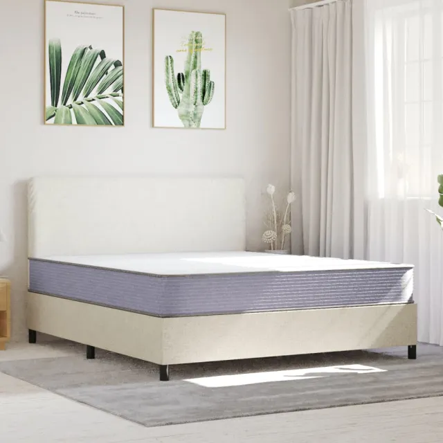 vidaXL Schuimmatras middelzacht 180x200 cm wit