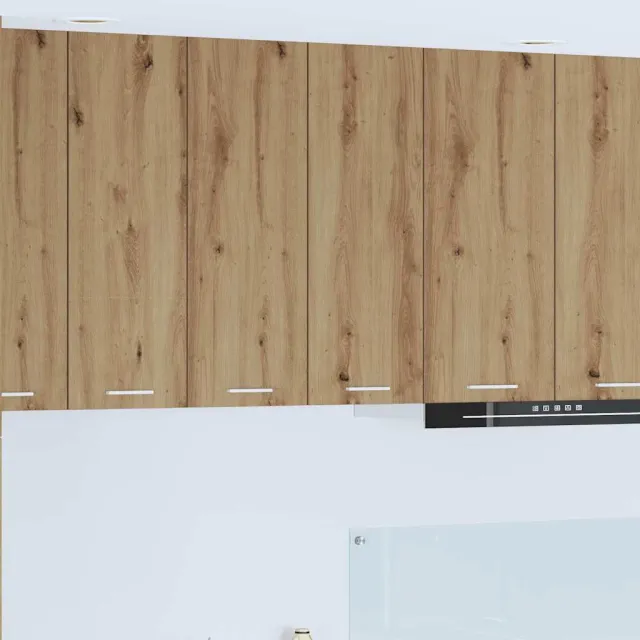vidaXL Hangkast Artisanaal eiken 60 x 31 x 80 cm Bewerkt hout Bruin