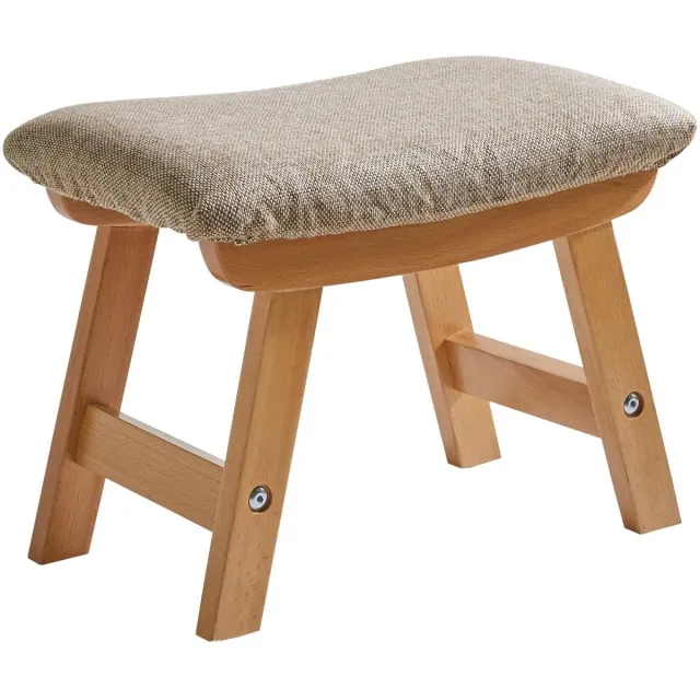 Unyqoos ® Houten Voetenkruk met Antislip en Comfortabele Bekleding voor Veelzijdig Gebruik in Huis Bei ge