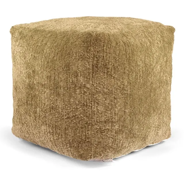 Unique Living Poef Amy - mustard yellow - 45x45x45cm Geel