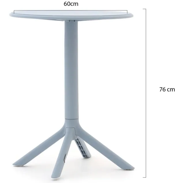 Forza Furniture Forza Rieti dining tuintafel ø60cm (h:76cm) blauw, foto 2
