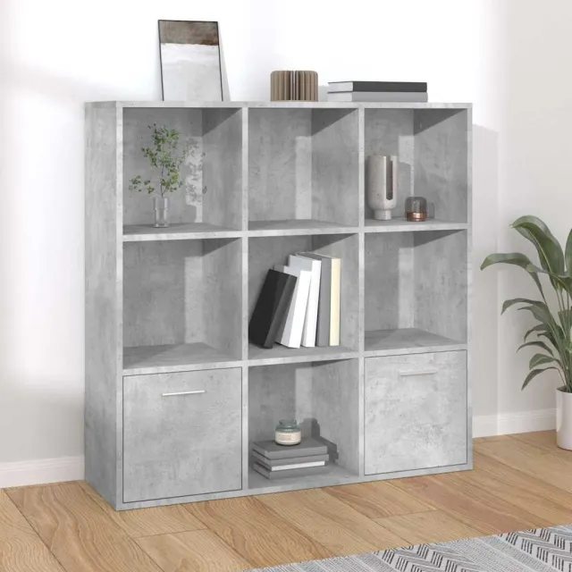 vidaXL Boekenkast 98x30x98 cm bewerkt hout betongrijs