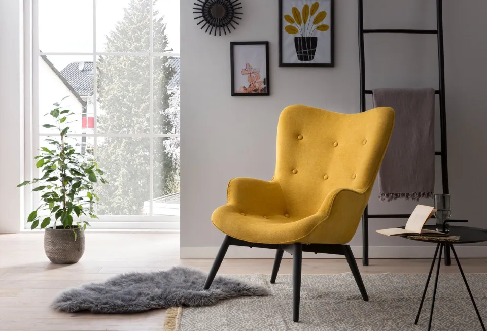 Fauteuil Lisanne geel, foto 4