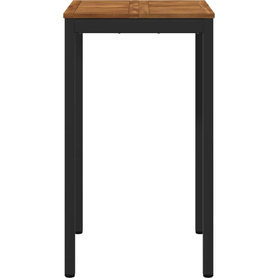vidaXL Tuinbar Tafel NAARDEN Naturel en Zwart 60 x 60,5 x 105 cm Bruin