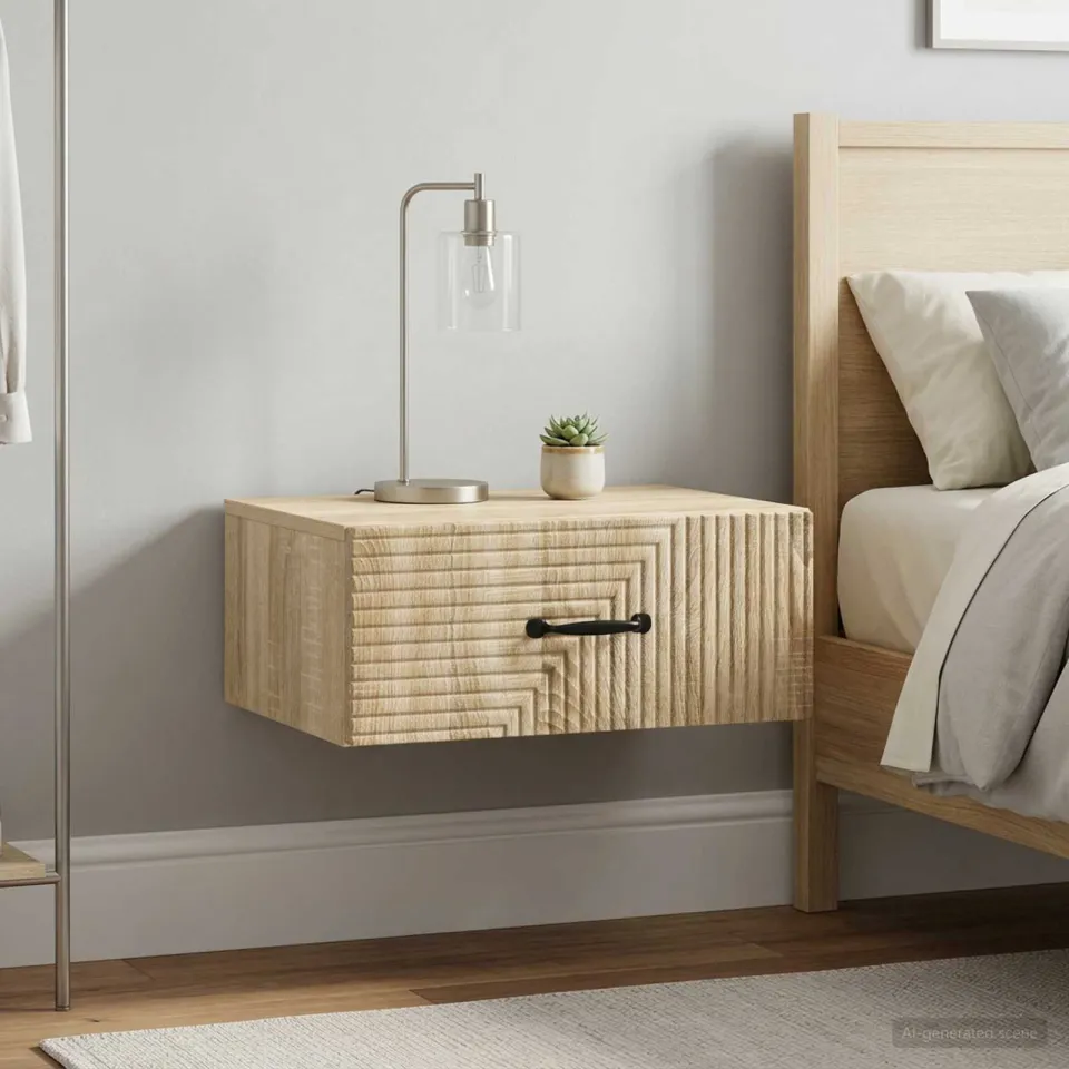 vidaXL Wandbeugel Bedkast 2 st Sonoma Eiken 49 x 34,5 x 20 cm, foto 4