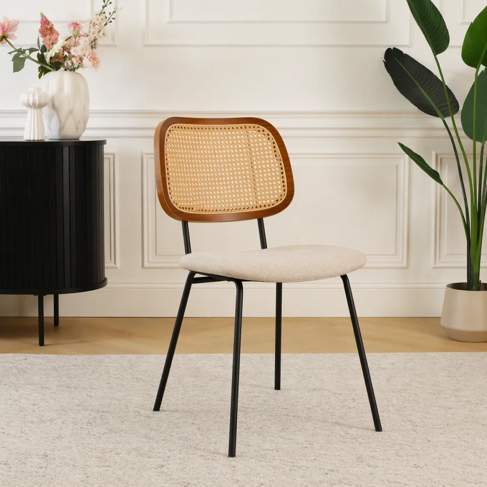 Nolon Jolie rotan eetkamerstoel beige, foto 3