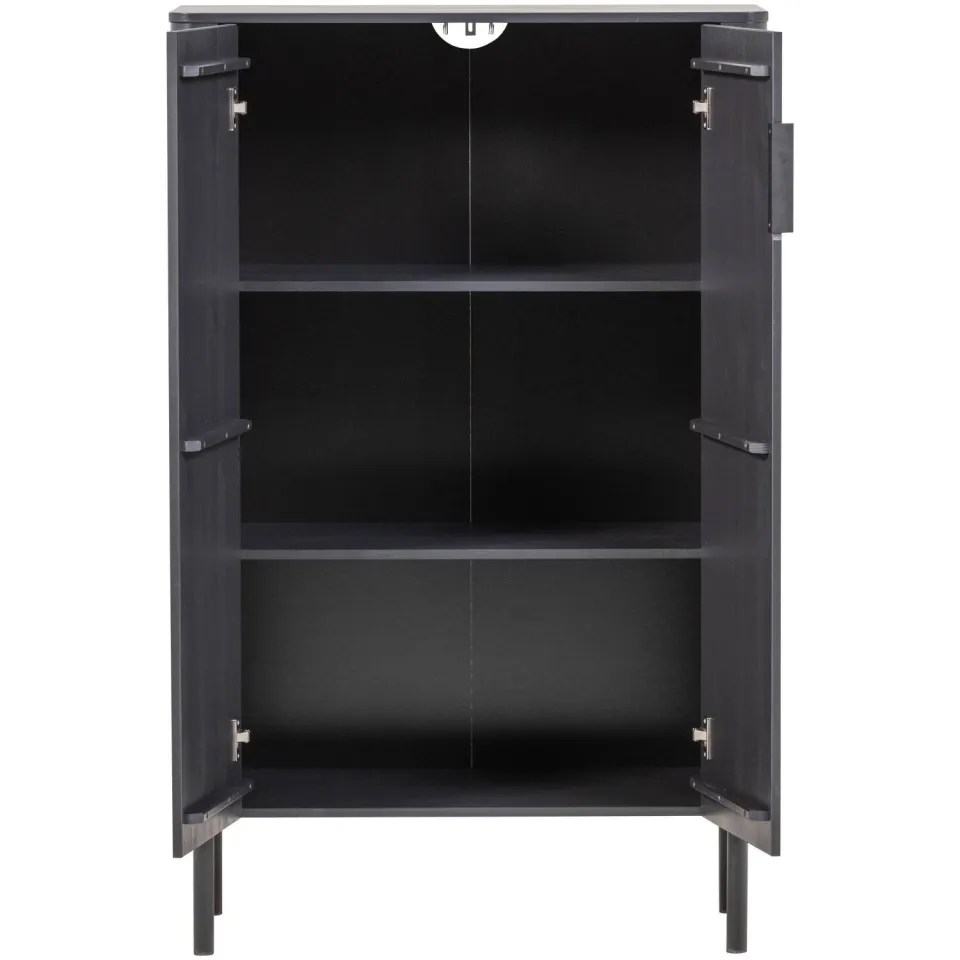 WOOOD Gunnar 2-Deurs Kast - Grenen - Matzwart -135x85x39 matt black, foto 2