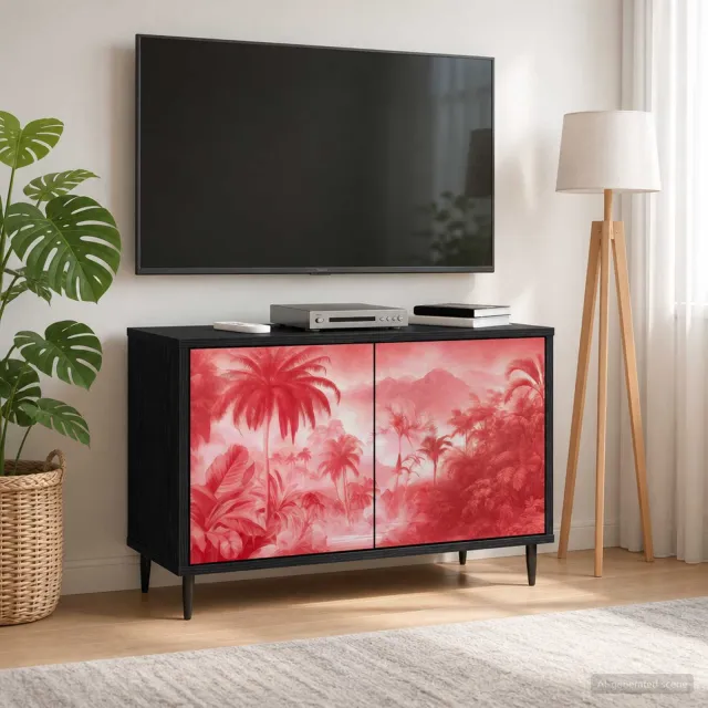 vidaXL Tv-meubel AACHEN 69 x 33 x 50,5 cm Zwart eiken Bewerkt hout, foto 2