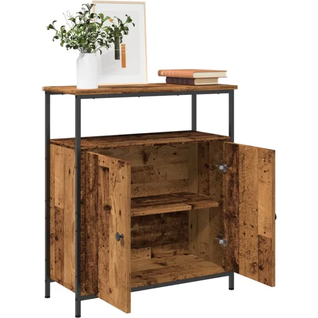 vidaXL Dressoir 70x30x80 cm bewerkt hout oud houtkleurig Bruin