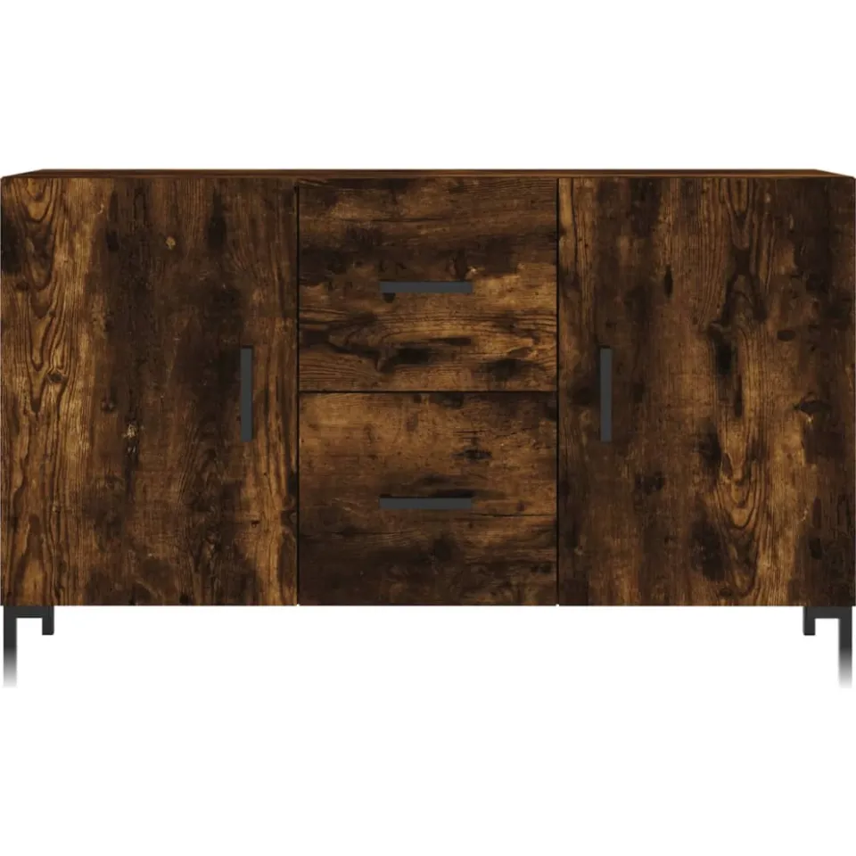 vidaXL Dressoir 100x36x60 cm bewerkt hout gerookt eikenkleurig, foto 4