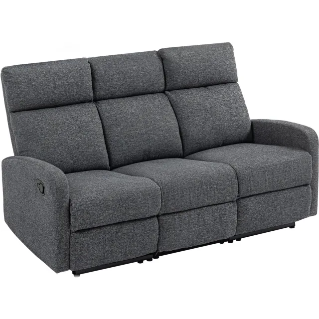 Homcom Sofa Recliner-Polyester-161L x 91B x 98H cm-Grau Grijs