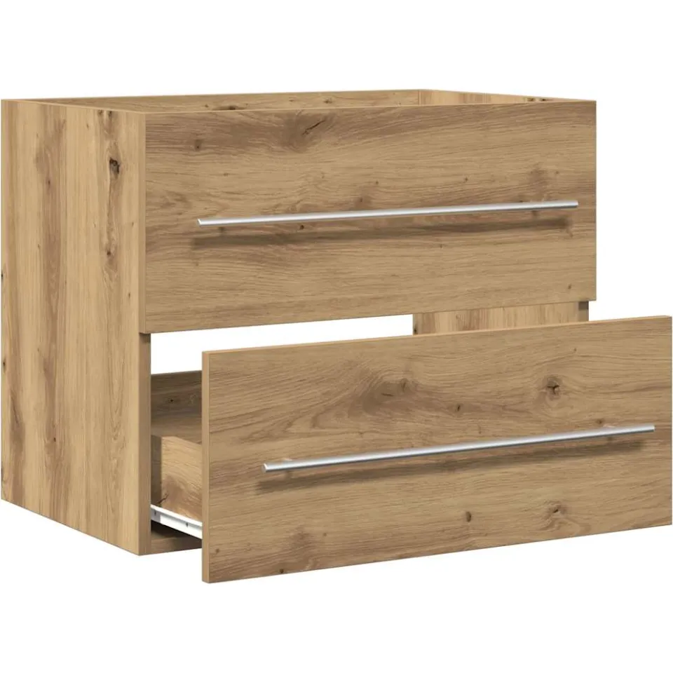 vidaXL Wastafelkast 60x38,5x48 cm spaanplaat ambachtelijk eikenkleurig, foto 4