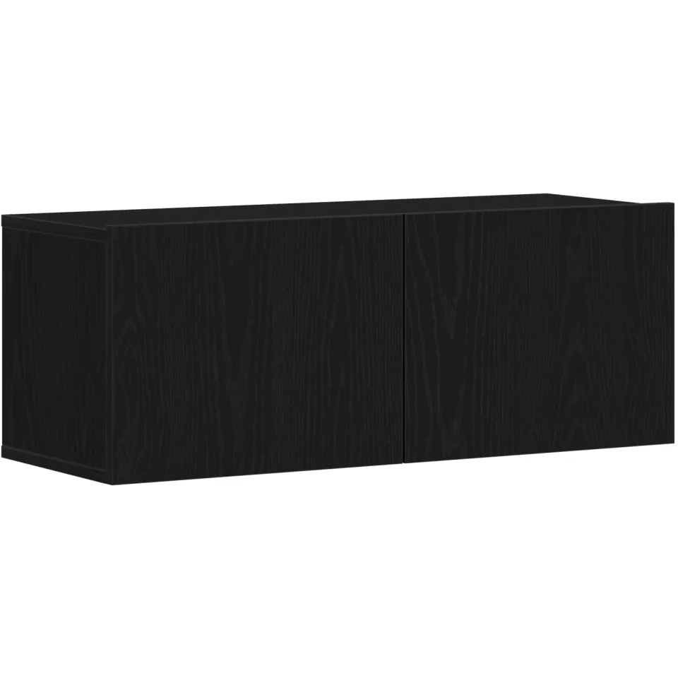 vidaXL Tv-meubelset 3 st Zwart Eiken Bewerkt hout, foto 3