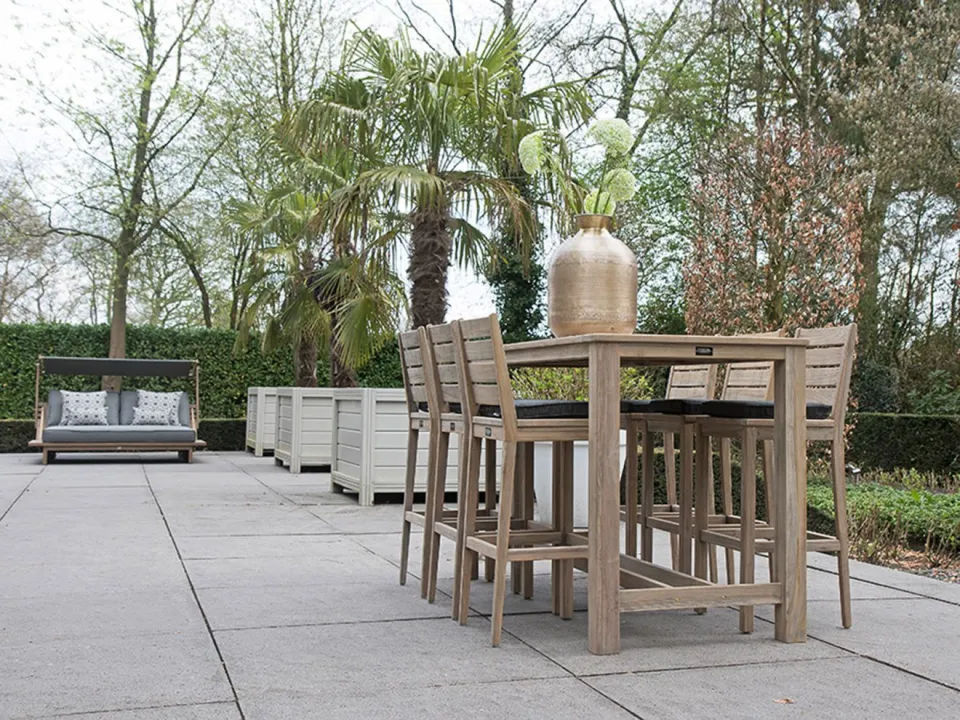 ROUGH Furniture ROUGH-S/ROUGH-X 240cm barset 9-delig bruin, foto 4