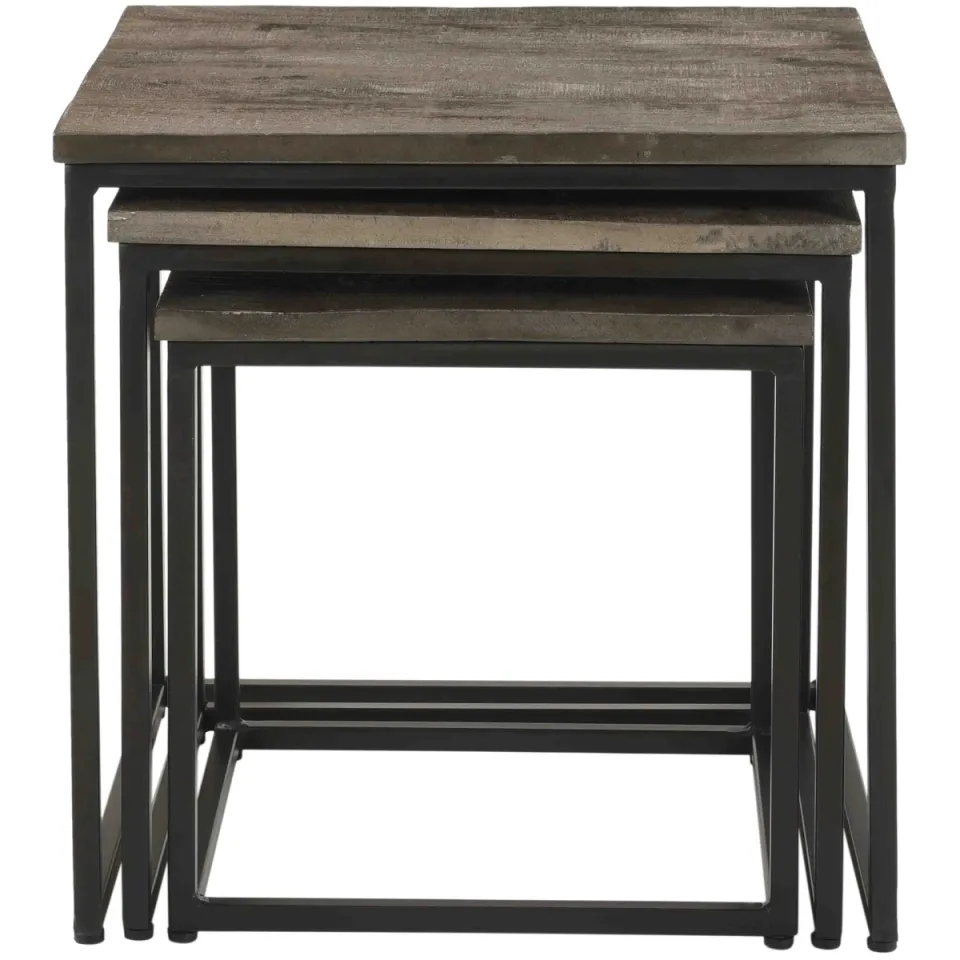 Salontafel set Leah grijs