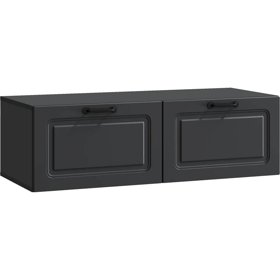 vidaXL Wandbeugel TV-kast Zwart 98 x 41 x 30 cm Bewerkt hout, foto 3
