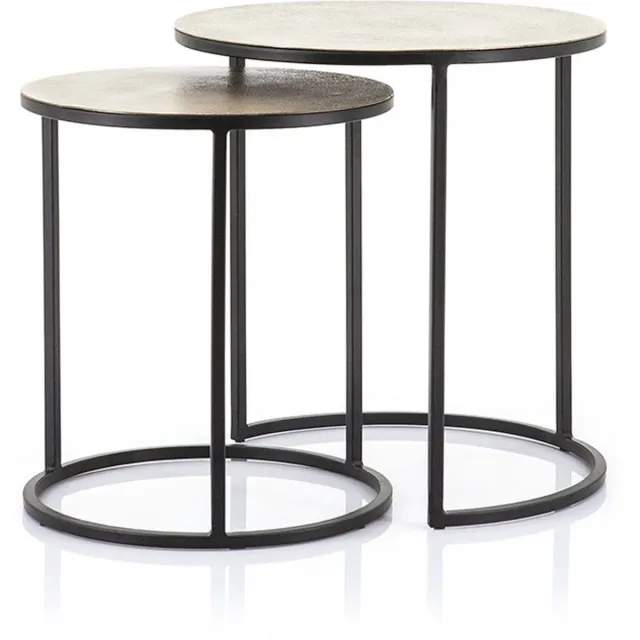 Furnilux Salontafel Setto brass - small (set van 2) - 41cm / 49cm Goud