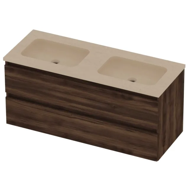 Basic-Line Rocky 46 Badmeubelset Hardsteen 120x46x54 cm R46SSEBA120D0 Barista Oak Sand Stone Beige