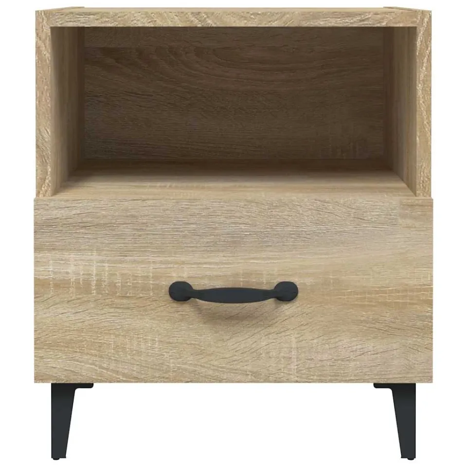 vidaXL Nachtkastje bewerkt hout sonoma eikenkleurig, foto 4