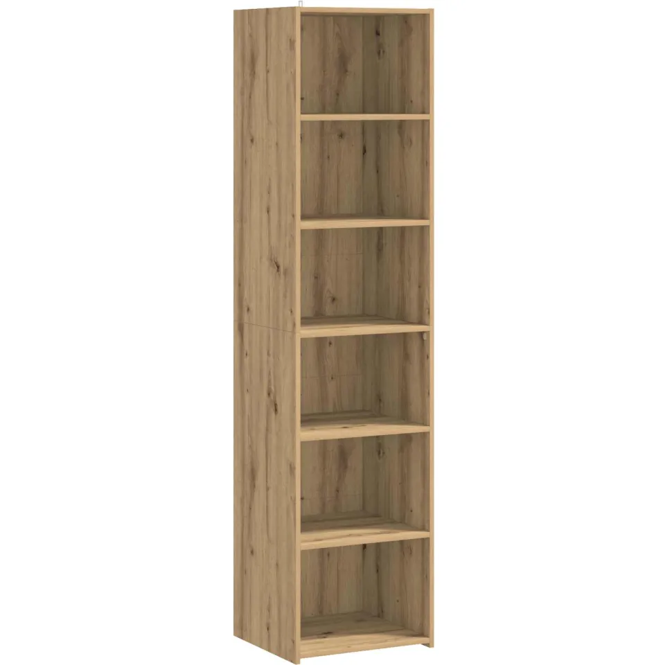 vidaXL Dressoir Artisanaal eiken 45 x 41 x 185 cm Bewerkt hout Bruin