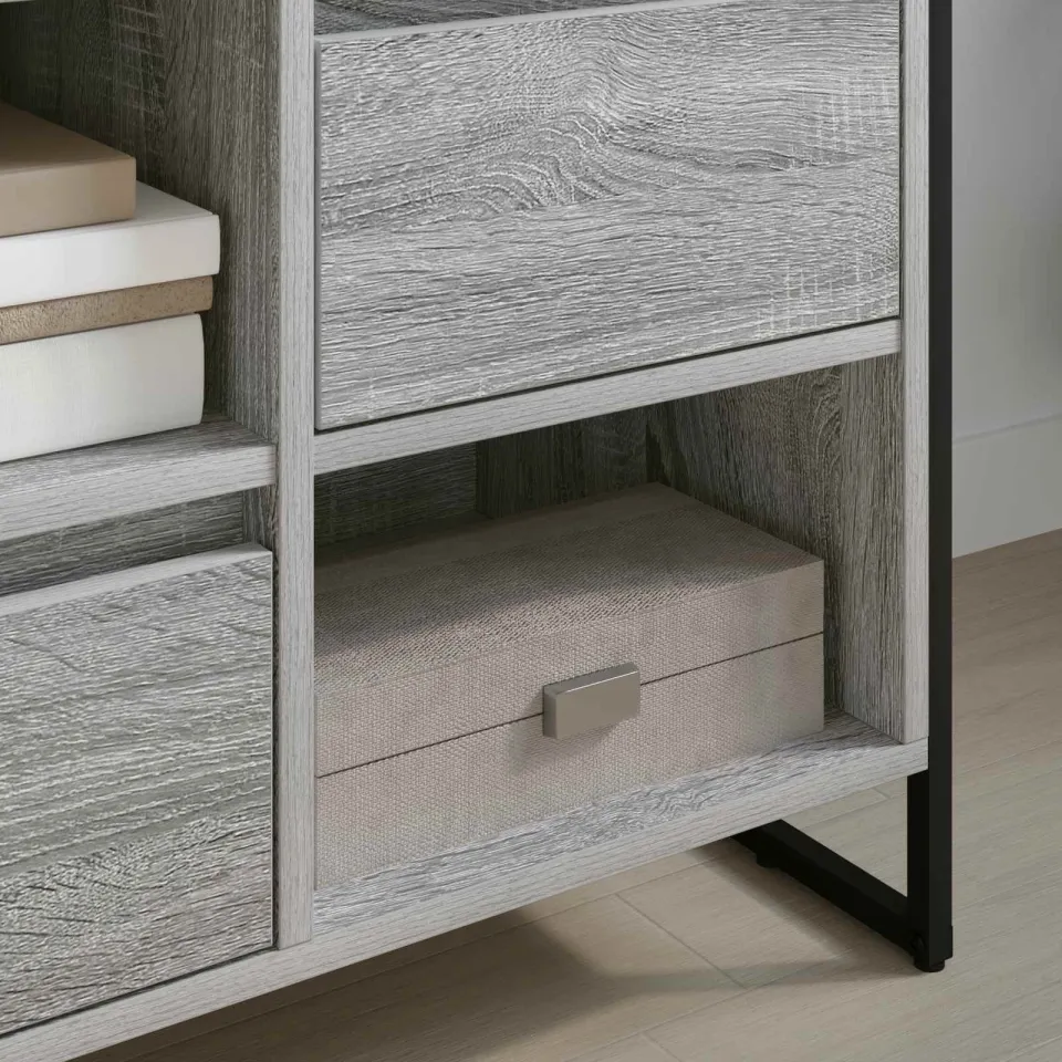 vidaXL TV-kast 100 x 36 x 49,5 cm Grijs Sonoma Bewerkt hout, foto 4