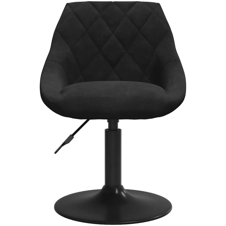 vidaXL Barkruk fluweel zwart