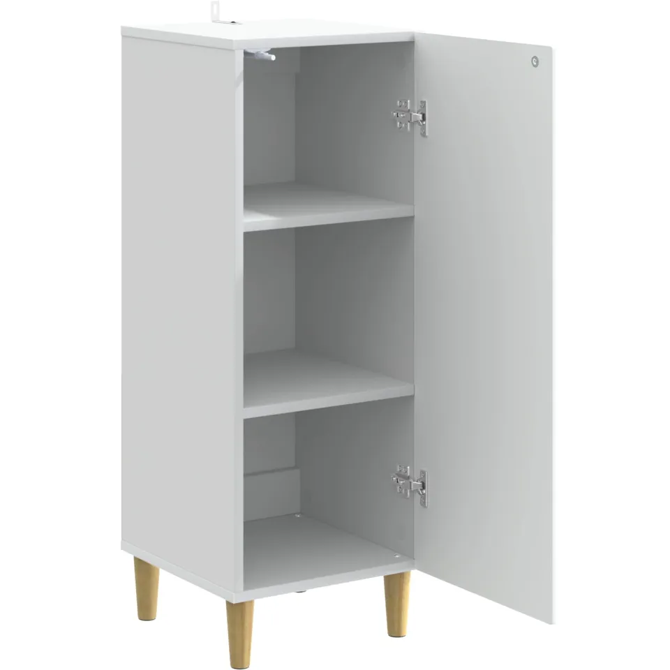 vidaXL Dressoir Wit 33 x 34,5 x 90 cm Bewerkt hout